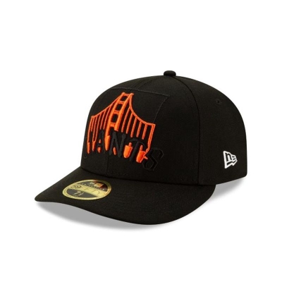 Black San Francisco Giants Hat - New Era MLB Logo Elements Low Profile 59FIFTY Fitted Caps USA2915384